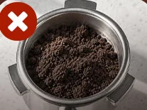 Clumped coffee, shown as a problem